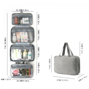 Portable toiletry bag and makeup bag