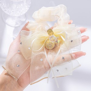 Korean Xianmei Bow Large Intestine Hair Ring Advanced Women Hair Accessories